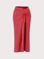 Red Lurex Plus Size Cover-up - Image 5