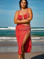 Red Lurex Plus Size Cover-up - Image 2
