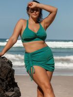 Green Lurex Plus Size Cover-up Skirt - Image 3