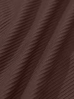 Coffee Ribbed Twist Knot One-Piece Swimsuit - Image 12
