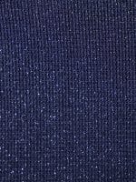 Blue Lurex V-Neck One Piece Swimwear - Image 10