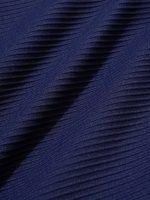 Navy Textured Cross Back One-Piece Swimsuit - Image 9