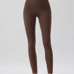Coffee Natural Waisted Leggings 25"