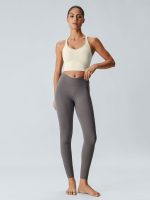 Cream V Neck X-Cross Sports Bra - Medium Support - Image 4