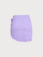 Purple Jacquard Wrap Cover-Up Skirt - Image 6