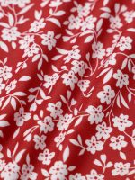 Red Floral Plunge One-Piece Swimsuit - Image 7