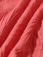 Red Jacquard X Cross One-Piece Swimsuit - Image 12