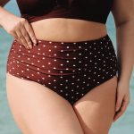 Brown Polka Dot Plus Size Bikini Bottom