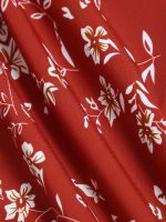 Red Floral Print One-Piece Swimsuit - Image 9