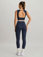 Navy Strap Backless Sports Bra - Light Support - Image 8