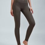 Dark Coffee V-Waist Leggings 25"