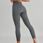Grey Cut Out Leggings 24"