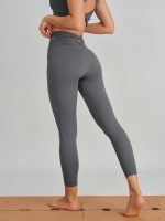 Grey Cut Out Leggings 24"