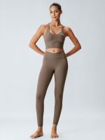 Coffee V-Waist Leggings 24" - Image 3