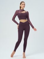 Purple V-Waist Leggings 25" - Image 4