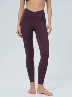 Purple V-Waist Leggings 25"