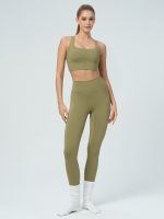 Green Gold Cut Out Leggings 24" - Image 5