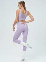 Light Purple Cut Out Leggings 24"