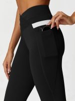 Black High Waisted Pockets Leggings 26" - Image 5