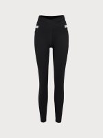 Black High Waisted Pockets Leggings 26" - Image 6