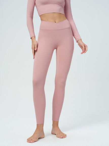 Pink V-Waist Leggings 24"