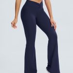 Navy Ruched High-Waisted Yoga 31" Pants