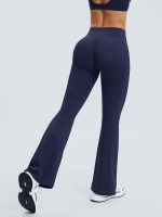 Navy Ruched High-Waisted Yoga 31" Pants - Image 2