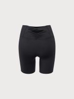 Black Cut Out Shorts 5" - Image 5