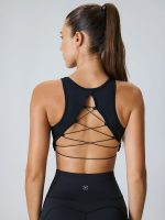 Black Cross Back Tank Top - Light Support