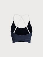 Navy Halter Sports Bra - Light Support - Image 13