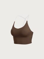 Coffee Halter Sports Bra - Light Support - Image 7