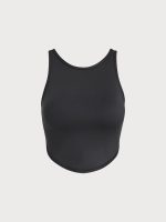 Black Cross Back Tank Top - Light Support - Image 6