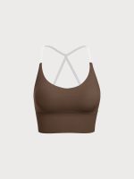 Coffee Halter Sports Bra - Light Support - Image 6