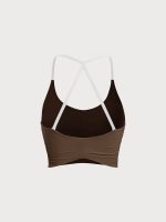 Coffee Halter Sports Bra - Light Support - Image 8
