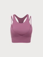 Purple Round Neck Sports Bra - Light Support - Image 6