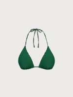 Green Snake Print Reversible Triangle Bikini Top - Image 8