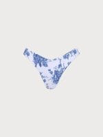 Blue Floral Full Coverage Bikini Bottom - Image 10