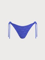 Royal Blue Crochet Tie Bikini Bottom - Image 6