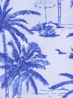 Blue Print Textured Natural Waisted Bikini Bottom - Image 8
