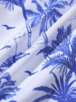 Blue Print Textured Natural Waisted Bikini Bottom - Image 9
