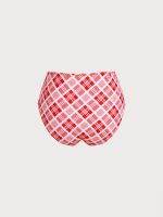 Red Natural Waisted Plus Size Tankini Bottom - Image 7
