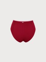 Red Contrast Plus Size Bikini Bottom - Image 4