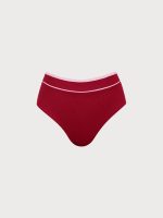 Red Contrast Plus Size Bikini Bottom - Image 5