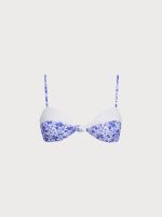 Blue Contrast Print Bikini Top - Image 6