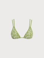 Light Green Textured Strappy Bikini Top - Image 6