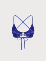 Royal Blue Cut-Out X Cross Bikini Top - Image 7
