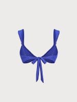 Royal Blue Gold-Accented Bikini Top - Image 10
