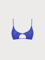 Royal Blue Cut-Out X Cross Bikini Top - Image 6