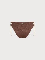 Dark Coffee Tie Cutout Bikini Bottom - Image 8