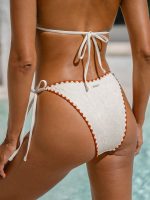 Off White Stitch Tie Bikini Bottom - Image 2